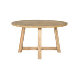 Indali Large Round Mango Wood Dining Table - Natural