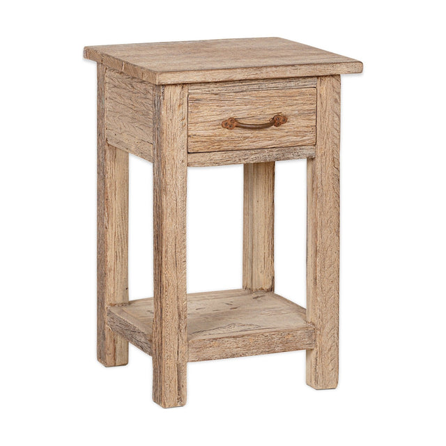 Ibo Reclaimed Wood Bedside Table - Natural