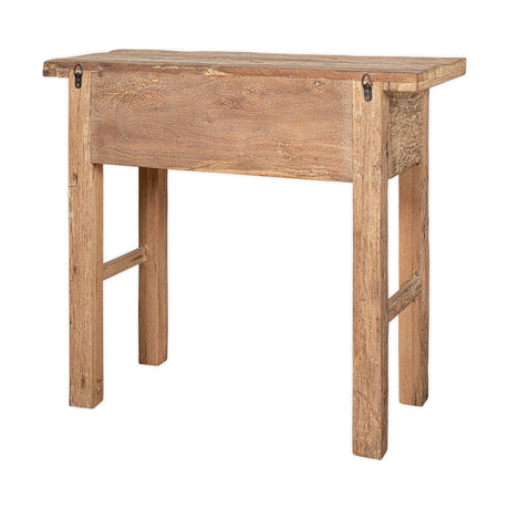 Ibo Reclaimed Wood 1 Drawer Console Table - Natural