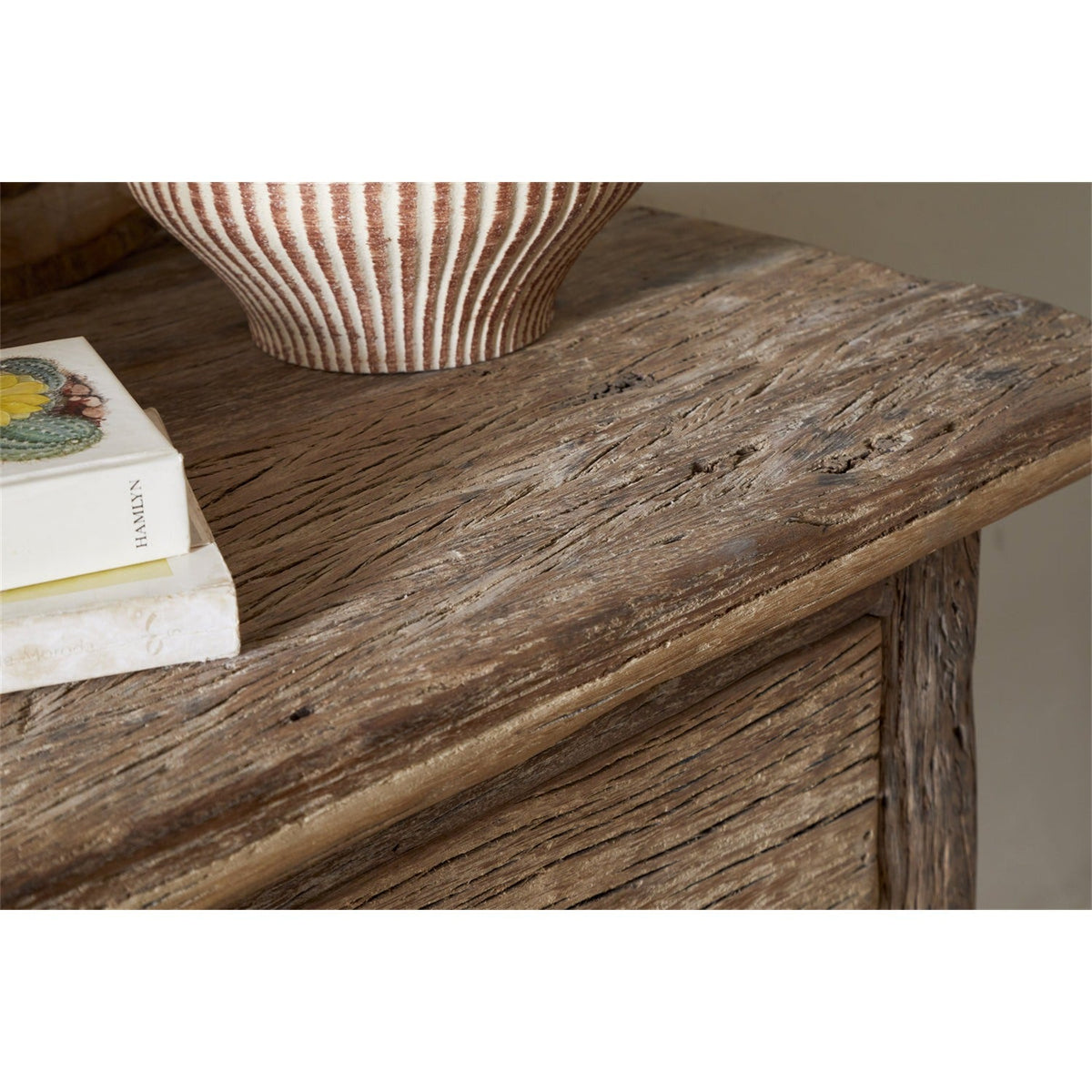 Ibo Reclaimed Wood 1 Drawer Console Table - Natural