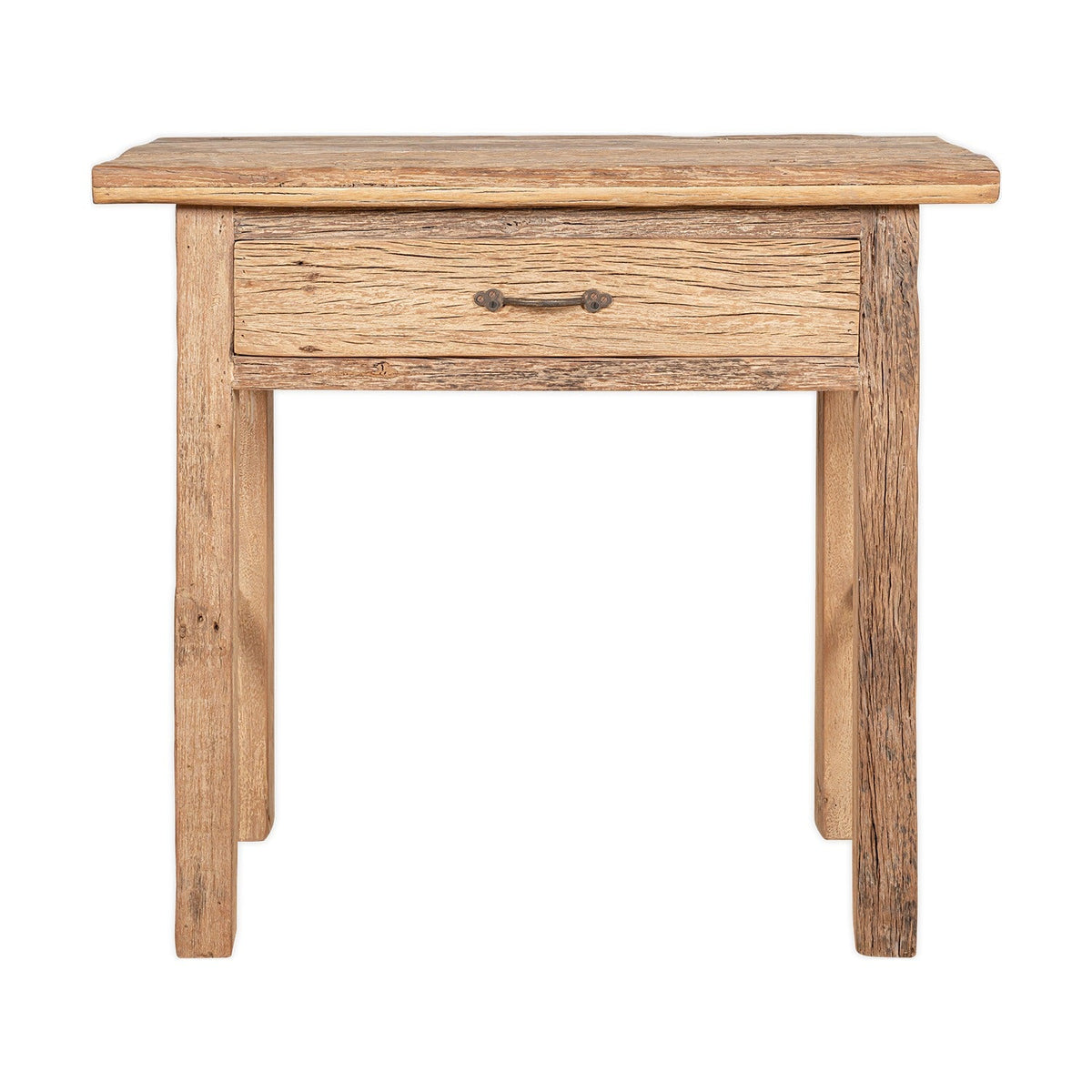 Ibo Reclaimed Wood 1 Drawer Console Table - Natural