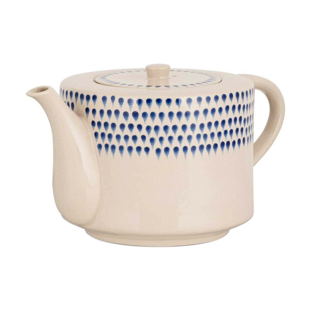 Indigo Drop Large 4 Person Teapot - Indigo