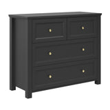 Ives Chest of Drawers - Black with Antique Brass
