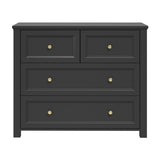 Ives Chest of Drawers - Black with Antique Brass