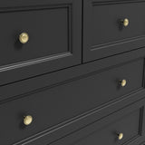 Ives Chest of Drawers - Black with Antique Brass