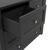 Ives Chest of Drawers - Black with Antique Brass