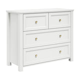 Ives Chest of Drawers - White with Antique Brass