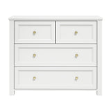 Ives Chest of Drawers - White with Antique Brass
