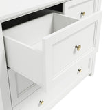 Ives Chest of Drawers - White with Antique Brass