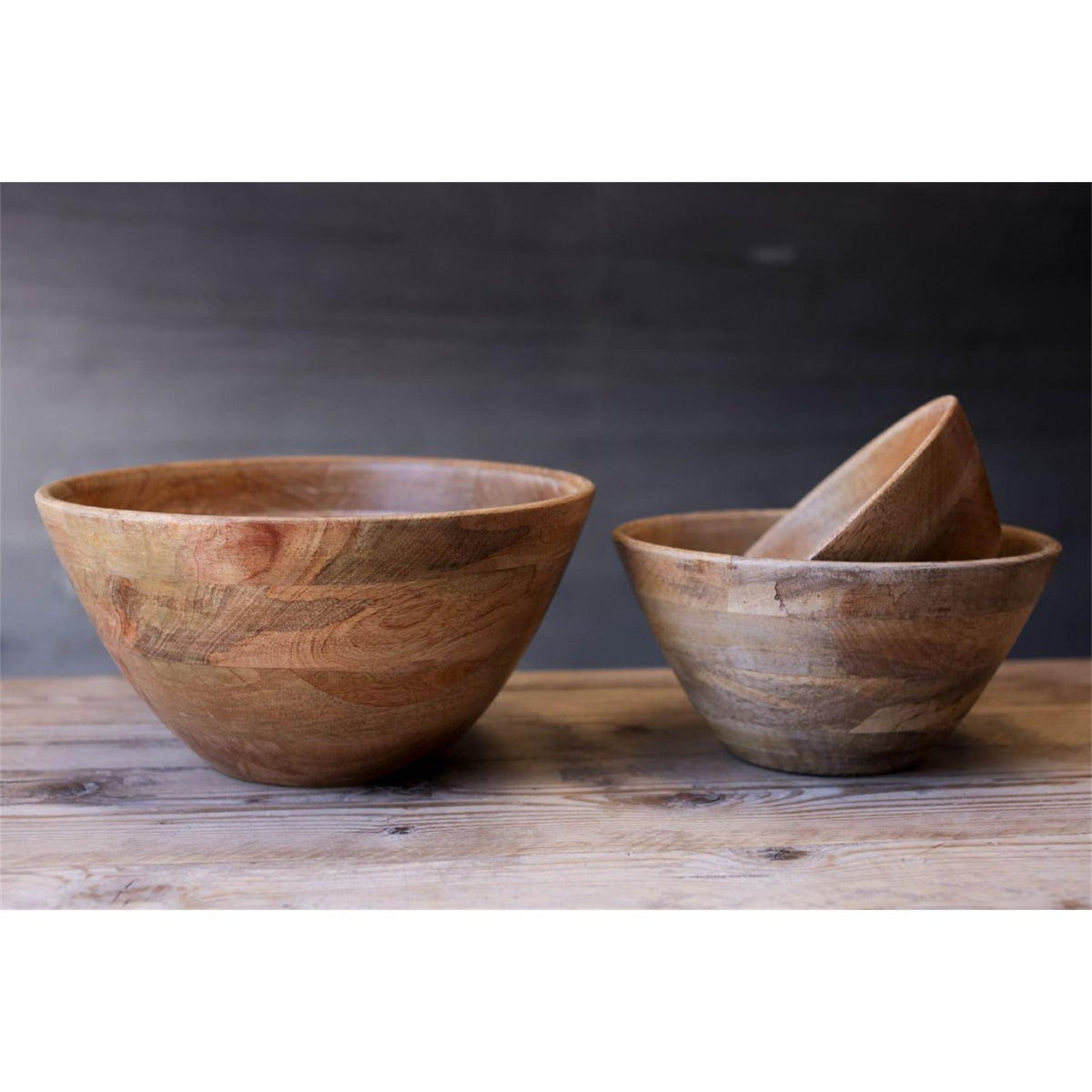 Indus Small Mango Wood Serving Bowl - Natural