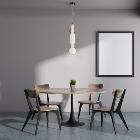 Interior designer’s view of Collar LED Pendant Light in chrome, adding contemporary charm to any space