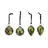 Jalshara Glass Baubles - Moss - Set of 4