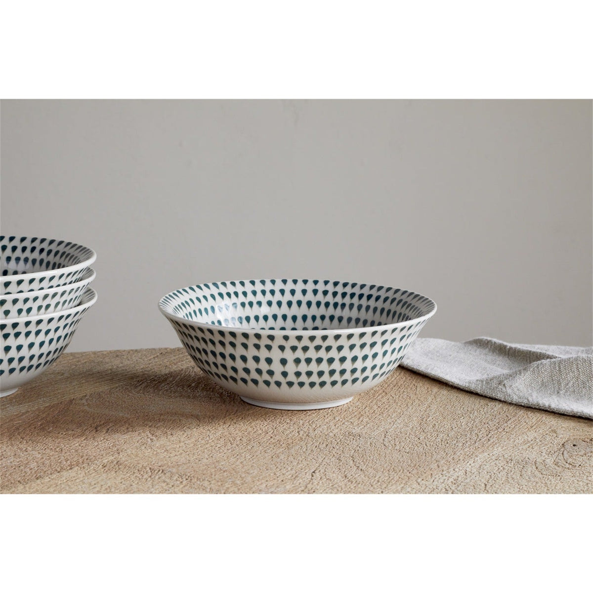 Juniper Drop Cereal Bowl - Cream & Juniper