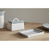 Juniper Drop Butter Dish - Cream & Juniper