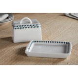 Juniper Drop Butter Dish - Cream & Juniper