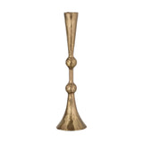 Javanee Medium Hammered Candle Holder - Antique Brass