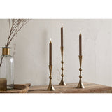 Javanee Large Hammered Candle Holder - Antique Brass
