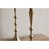 Javanee Large Hammered Candle Holder - Antique Brass
