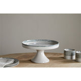 Juniper Drop Ceramic Cake Stand - Cream & Juniper