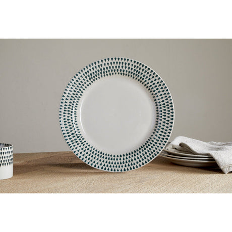 Juniper Drop Dinner Set - Cream & Juniper - 12 Piece