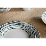 Juniper Drop Dinner Set - Cream & Juniper - 12 Piece