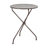 Jeavika Iron Bistro Garden Table - Dark Brown
