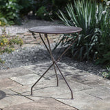 Jeavika Iron Bistro Garden Table - Dark Brown