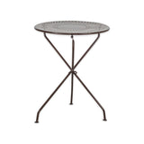 Jeavika Iron Bistro Garden Table - Dark Brown