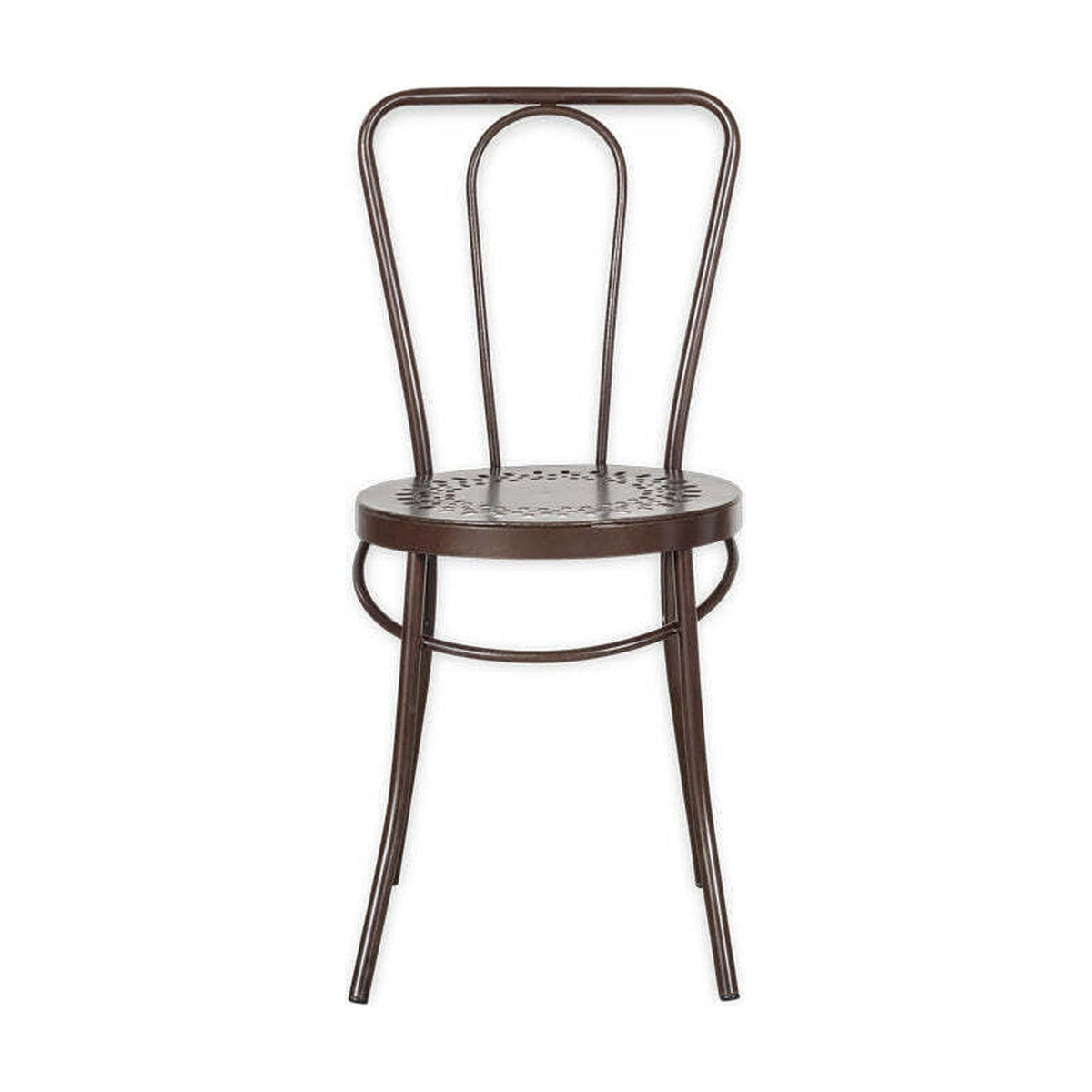 Jeavika Iron Bistro Garden Chair - Dark Brown