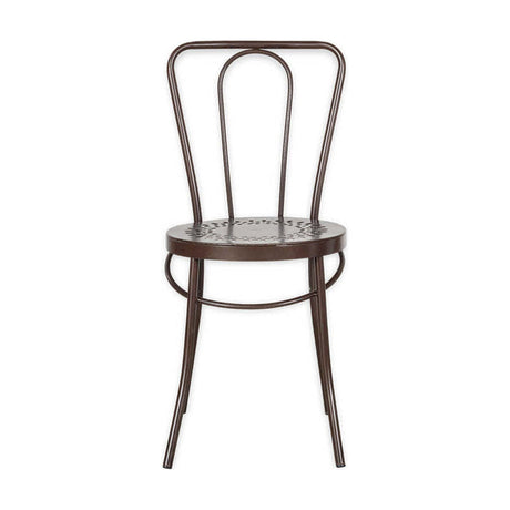 Frasessa Iron Bistro Garden Chair - Dark Brown