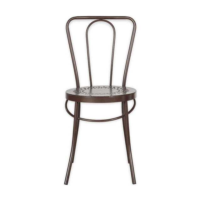 Jeavika Iron Bistro Garden Chair - Dark Brown