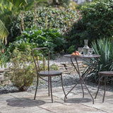 Jeavika Iron Bistro Garden Chair - Dark Brown