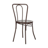 Jeavika Iron Bistro Garden Chair - Dark Brown