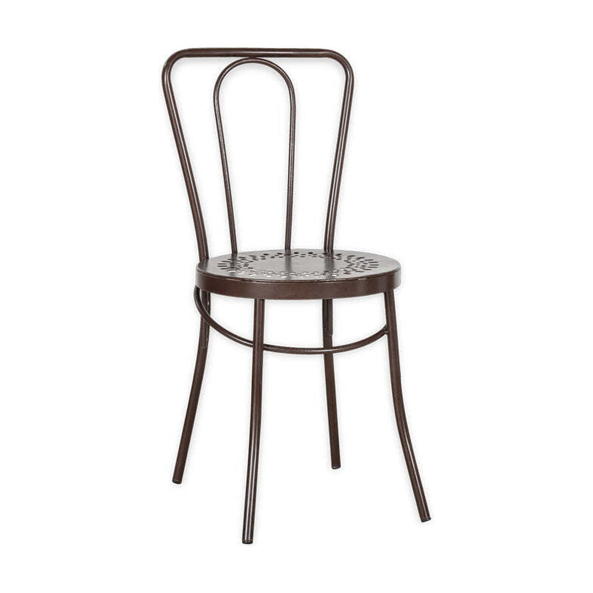 Jeavika Iron Bistro Garden Chair - Dark Brown