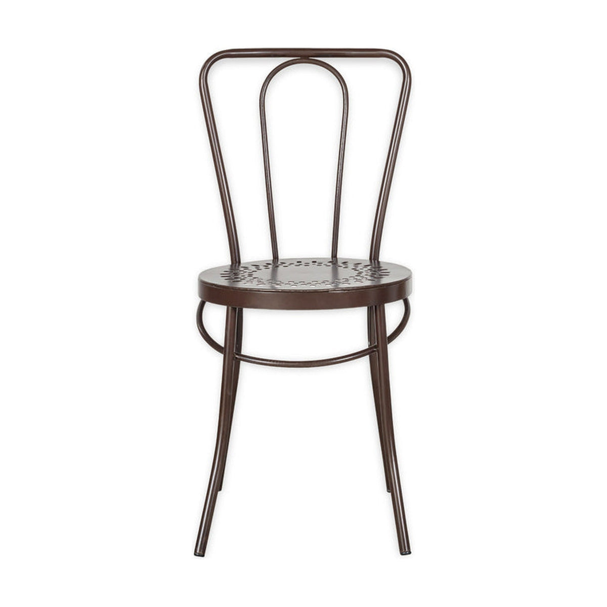 Jeavika Iron Bistro Garden Chair - Dark Brown