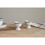 Juniper Drop Egg Cups - Cream & Juniper - Set of 2