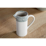 Juniper Drop Small Ceramic Jug - Cream & Juniper