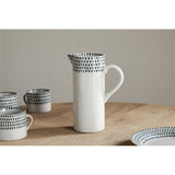 Juniper Drop Large Ceramic Jug - Cream & Juniper