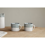 Juniper Drop Small Mug - Cream & Juniper - Set of 2