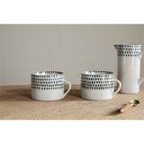 Juniper Drop Large Mug - Cream & Juniper - Set of 2