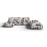 Joy Burnout 6 Seater Modular Sofa