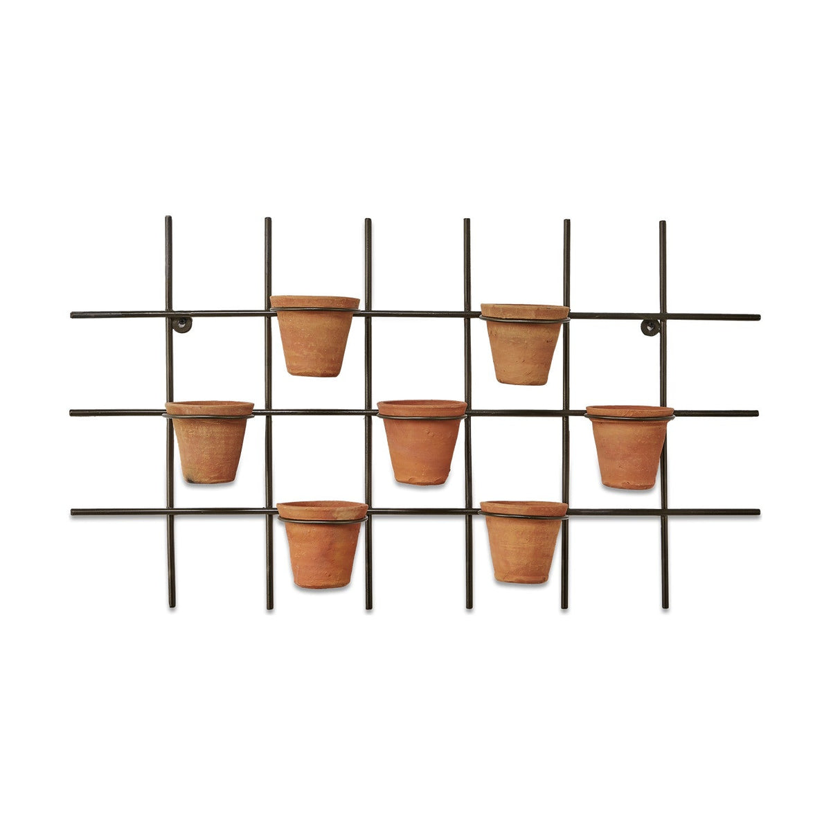 Jara Wall Hanging Planter - Terracotta & Iron