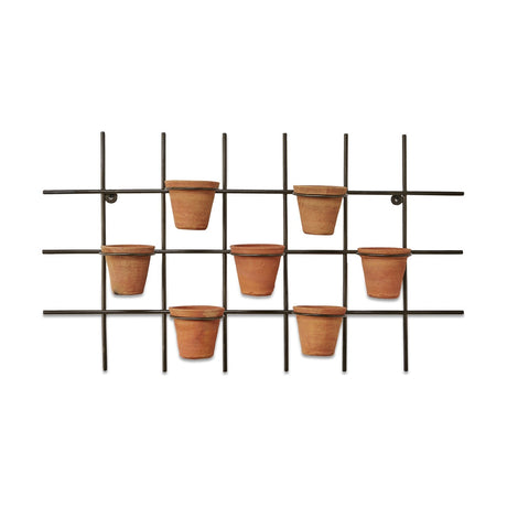 Jara Wall Hanging Planter - Terracotta & Iron