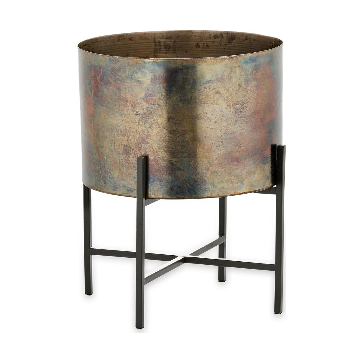 Juoni Large Iron Planter - Aged Antique Brass
