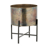 Juoni Large Iron Planter - Aged Antique Brass