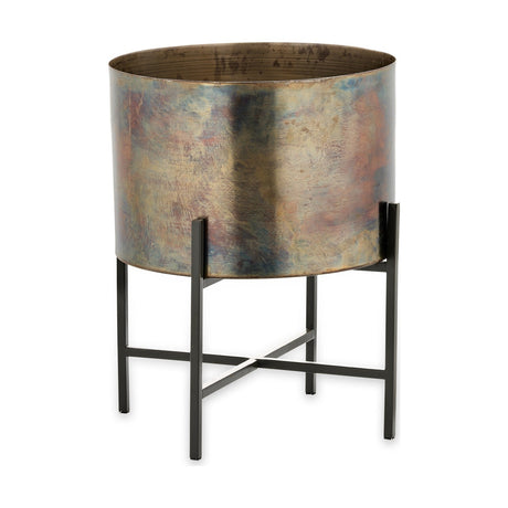 Juoni Large Iron Planter - Aged Antique Brass