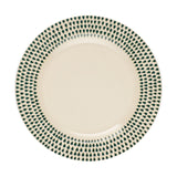 Juniper Drop Ceramic Dinner Plate - Cream & Juniper