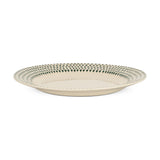 Juniper Drop Ceramic Dinner Plate - Cream & Juniper