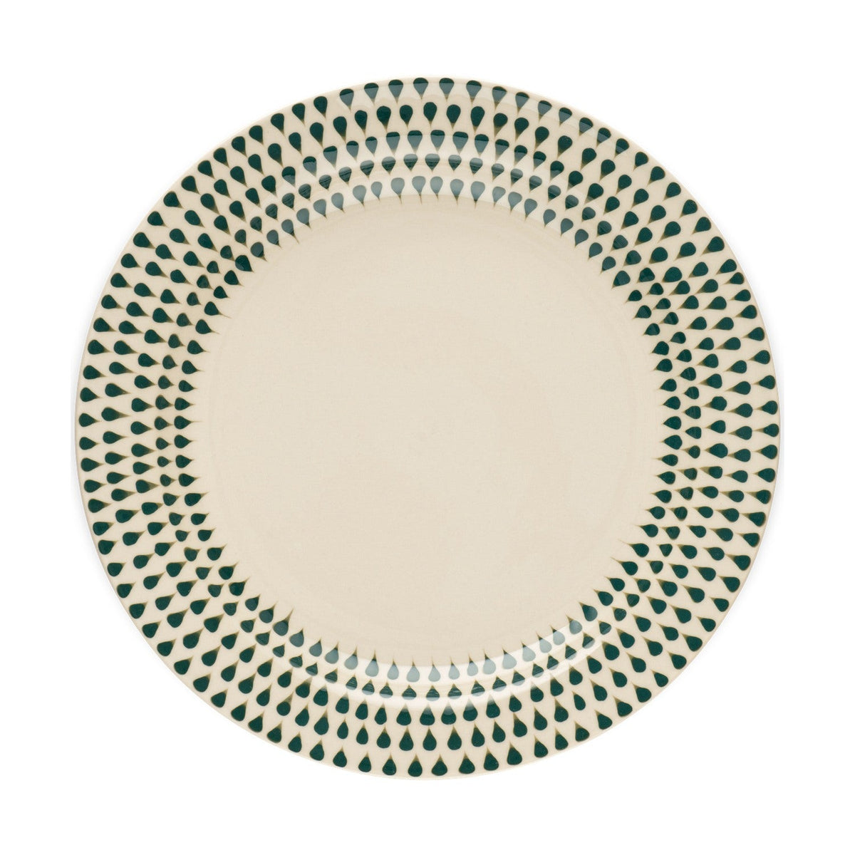 Juniper Drop Ceramic Side Plate - Cream & Juniper