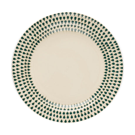 Juniper Drop Ceramic Side Plate - Cream & Juniper